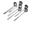 Escumador para Hot Pot Aço Inoxidável 304 Colher de Sopa Pequeno Conjunto Doméstico para Servir Sopa e Mingau, Colher de Sopa Anti-Queimadura com Cabo Estendido