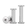Tornillos remachadores de acero inoxidable 304 de cabeza de cruz para contabilidad, tornillos de seguridad de cabeza plana para cinturones y menús
