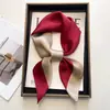 2025 Bolsa Amarrada no Pescoço Estilo Versátil 70 Modelos Feminino Novo Lenço de Seda Lenço Quadrado Primavera Outono Estilo Coreano Proteção Moda Lenço de Pescoço Lenço Retrô