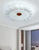 Lámpara de Techo LED para Dormitorio, Lámpara Sencilla para Dormitorio del Hogar, Luminaria Estilo Crema, Lámpara Redonda Moderna y Elegante Creativa Famosa en Internet