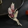 Novo broche simples de luxo leve rosa espiga de trigo elegante colheita corsage de alta qualidade elegante simples acessórios de vestuário versáteis