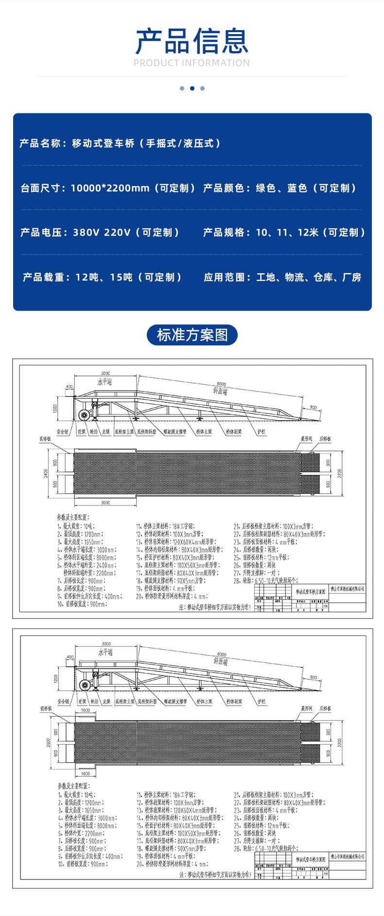 移动式登车桥详情页