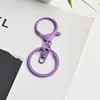 Set de 3 piezas de Llavero Colgante con Cierre de Langosta Metálico Pintado de Colores Accesorios para Joyería DIY Anillo para Llavero
