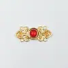 Botones de Palanca con Patrón de Nube Metálicos para Hanfu, Estilo Dinastía Ming y Song, Parche de Piedra Ojo de Gato, Cuello Alto, Hombro de Nube, Moda China, Botones Plateados