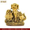 Figura de Perro de la Fortuna de Cobre, Adorno del Perro del Zodíaco para Llenar la Esquina Noroeste, Proteger el Hogar y Ahuyentar al Espíritu Maligno