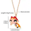 Colar Pingente Gota de Óleo Liga Meninas Superpoderosas Joias Desenho Animado Fofo Pingente Anime Colar Bff Amiga