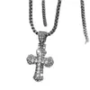 Nuevo Colgante de Cruz Completo de Diamante Europeo y Americano Moda Callejera para Hombres y Mujeres Lujo Ligero Cadena para Suéter de Circonio para Parejas Venta al por Mayor