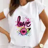 Amazon Feminino Novo Gola Redonda Europeu e Americano Meninas Urbanas Branco T Manga Curta Feminino