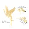 Decoração do bolo de dupla camada acrílica Happy Birthday Card Crane Xiangyun Ano Novo Aniversário Plug-in Bandeira de aniversário estilo chinês