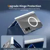 Adecuado para Europa y América, Funda de Teléfono Magnética Transparente Z Fold8, Cobertura Completa con Bisagra Plegable Izquierda y Derecha