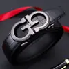 Cinturón de Piel Genuina para Hombre Hebilla Automática de Aleación Letra G Cinturón de Vaqueta Repujada Casual de Negocios en stock