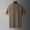 Dropshipping Verano Ultra-Delgada Camiseta Deportiva Casual de Seda de Morera de Manga Corta para Hombres Conjunto de Dos Piezas para Hombres de Mediana Edad
