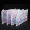 Bolsa de documentos transparente espessa, bolsa com zíper de PP, pasta de arquivos, estojo para lápis para alunos do ensino fundamental e médio, bolsa de armazenamento portátil A4, atacado