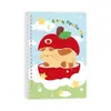 Caderno Espiral Desenho Animado Fofo Caderno de Anotações Estudante Gatinho Caderno de Mensagens Espiral Espessado Listrado Caderno Espiral Atacado