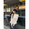 Camiseta de manga larga con lunares y volantes estilo retro americano para mujer, nueva base para otoño e invierno, corte ajustado, chica dulce y picante