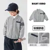Chaqueta de Béisbol Europea para Niños Estilo Primavera y Otoño Top de Academia Cárdigan de Otoño Ropa Nueva para Niños Bebés Ropa de Otoño
