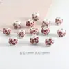 Acessórios para Joias DIY 8mm Contas de Cerâmica Azuis e Brancas Materiais para Colar Feitos à Mão Contas Peroladas Aplique de Jingdezhen Contas de Cerâmica