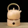 Nuevo Estilo Chino Horno de Velas Estufa Cálida para Té Set Base Cálida para Té Olla de Cerámica de Barro Blanco Estufa Eléctrica de Cerámica Tetera Base Cálida para Té