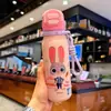 Taza térmica Disney Zootopia para niños y niñas, taza portátil con pajita de doble uso, gran capacidad al por mayor
