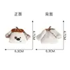 Nuevo accesorio decorativo de conejito de orejas largas, lindo, de dibujos animados tridimensionales, bordado, relleno de algodón, para accesorios de cabello, bolsos y ropa DIY