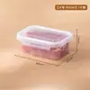 Contenedor de almacenamiento de alimentos sellado con una sola tapa, hecho de plástico de grado alimenticio, apto para calentar en microondas y congelar, para porcionar y almacenar carne fresca y platillos preparados