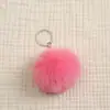 Chaveiro de Pele de Coelho Rex Sintética Acessórios para Vestuário Materiais Auxiliares Acessórios de Joalheria Bolsas Pele Sintética Pingente de Pompom Pequeno Multicor Atacado