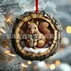 Decoraciones Navideñas Populares Transfronterizas de Mapache Erizo Decoraciones de Búho Navideño Colgantes Planos de Acrílico