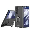 Funda para Teléfono Móvil Ultra Delgada Adecuada para Samsung Zfold7 Funda con Hebilla de Anillo Cuadrada Creativa Soporte de Moda Funda Integral Todo en Uno