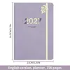Suministro Exclusivo Transfronterizo de Planificador de Horario Inglés 2027, Calendario Anual, Manual de Eficiencia, Cuaderno Amazon con Encuadernación de Correa