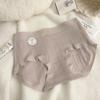 Roupa Íntima Antibacteriana 7A para Meninas de Algodão Mulheres Algodão Puro Sem Costura Cintura Média Cuecas Femininas Roupa Íntima de Cabeça