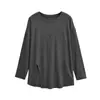 Camiseta Cover-Up Esportiva Casual Versátil com Fenda e Manga Longa para Mulheres, Novo Top de Dança Yoga Respirável Soltinho da Primavera