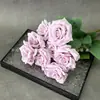 Flores Artificiais com 9 Cabeças de Rosa em Formato de Diamante, Adequadas para Decorações de Hotel e Restaurante, Arranjos de Corredor, Montagens de Casamento e Decorações de Palco
