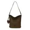 Nuevo bolso cubo versátil transfronterizo para mujer, bolso de hombro y bandolera de gamuza moderno y de alta gama, bolso cesta de moda para el día a día