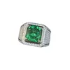 Anillo para Hombre Nuevo, Elegante y Versátil con Moissanita de 5 Quilates, Diseño Audaz y Grandioso, Regalo Perfecto para Novio, Directo del Fabricante