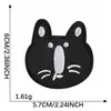 Animal de Dibujos Animados Gatito Negro Autoadhesivo Parche de Etiqueta Bordada Funda para Teléfono Móvil Accesorios para Ropa Accesorios Parche de Tela
