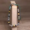 Pulsera Nueva Estilo Pura Hecha a Mano, Pulsera Tejida Personalizada con Cuentas de Rejilla 2*4, Pulsera de Piedra Natural para Yoga con Patrones Creativos