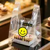 Bolsa Tote Transparente Bolsa de Empaque de Plástico para Hornear Bolsa de Regalo Pan Tostada Pastel Comida Ligera Para Llevar Catering Comercial Personalización