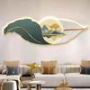 Decoración de iluminación LED para sala de estar pintura colgante pared de fondo de sofá pintura colgante mural habitación dormitorio mural pluma pintura de cabecera