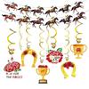Decoraciones para Fiesta Temática de Caballos, Caballos Salvajes, Vaqueros del Oeste, Accesorios para Fotos, Banderines de Carreras de Caballos, Pancartas de Fiesta, Decoraciones Colgantes en Espiral