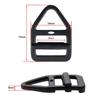 Hebilla de hardware para equipaje Accesorios para cinturones Hebilla ajustable Cinturón de caída Hebilla triangular Hebilla de cinturón de aleación Hebilla japonesa