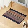 Alfombra Cuadrada de Piso con Tiras de Color para Entrada, Cocina, Baño, Felpudo Antideslizante, Alfombra Pequeña de Piso, Felpudo para Puerta de Entrada, Felpudo Absorbente