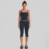 Conjunto de chaleco de yoga transfronterizo para mujer, corte ajustado, secado rápido, chaleco deportivo de doble tirante, conjunto de pantalones cortos de ciclismo para exteriores