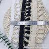 Borla de escoba cruzada de algodón de 6 cm, hecha a mano, hilo de algodón, encaje, tela para cortina, textiles para el hogar, accesorios de bricolaje