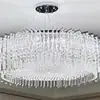 Lustre de ferro forjado cristal luxo leve italiano para sala de estar, sala de jantar redonda, quarto, villa de arte, hall, escritório, corredor