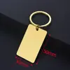 Llavero de Acero Inoxidable en Stock Transfronterizo Material en Blanco Redondo Forma de Corazón Placa Militar Tira Larga Placa de Identificación Grabada con Láser