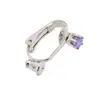Clip para oreja en forma de U de acero inoxidable set de pendientes sin perforación pendientes de circonita Súper Brillantes accesorios para joyería DIY convertidor de clip para oreja