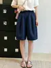 Pantalones de Lino de Pierna Ancha Estilo Old Money para Mujer Verano 2026 Nueva Moda Simples de Cintura Alta Adelgazantes Finos Casuales Capris