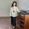 Conjunto de cárdigan y suéter para niña Estilo Primavera y Otoño 2026 Nuevo Estilo Niñas Grandes Estilo Coreano Camisa Tejido Conjunto de Dos Piezas Ropa de Otoño