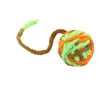 Juguetes para Mascotas Transfronterizos, Bola de Lana, Bola de Campana Tejida, Juguetes para Gatos con Sonido, Caña de Juguete para Gatos, Venta al por Mayor de Suministros para Mascotas