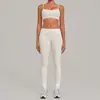 Conjunto de Yoga de Cintura Plegable de Otoño Set Deportivo de Fitness Running Ajustado con Pliegues Invisibles Levanta Glúteos 1192+3301